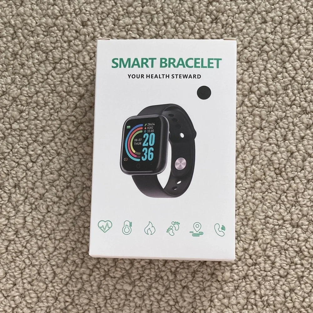 NEW Smart Bracelet Black Wearable Heart Monitor Step Counter $199 Retail